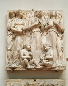 Laulavat enkelit, helpotus Kantorialta, n.1432-38 (marmori)